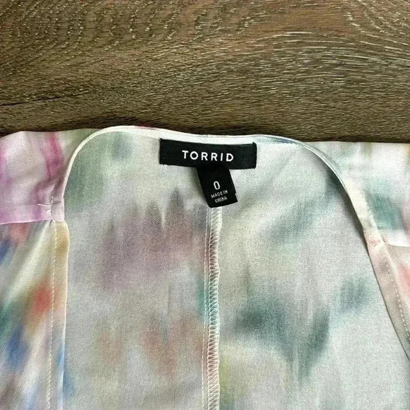 Torrid cardigan.  Colorful.  Women’s size large (Torrid size 0). Sheer cardigan. - Picture 3 of 4